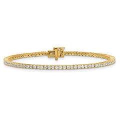 14K Yellow Gold 2 Carat Lab Grown Diamond Tennis Bracelet