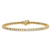 14K Yellow Gold 3 Carat Lab Grown Diamond Tennis Bracelet