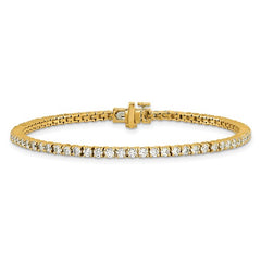 14K Yellow Gold 3 Carat Lab Grown Diamond Tennis Bracelet