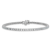 14K White Gold 3 Carat Lab Grown Diamond Tennis Bracelet