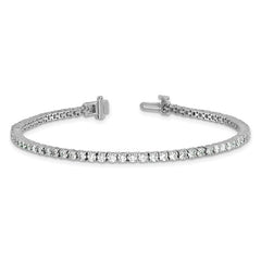 14K White Gold 3 Carat Lab Grown Diamond Tennis Bracelet