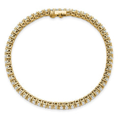 14K Yellow Gold 5 Carat Lab Grown Diamond Tennis Bracelet