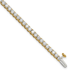 14K Yellow Gold 5 Carat Lab Grown Diamond Tennis Bracelet