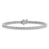 14K White Gold 5 Carat Lab Grown Diamond Tennis Bracelet