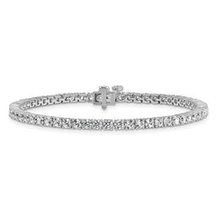 14K White Gold 5 Carat Lab Grown Diamond Tennis Bracelet