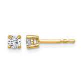 14K Yellow Gold 1/4 Carat Lab Grown Diamond Stud Earrings