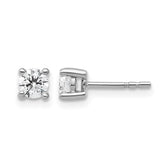 14K White Gold 1/2 Carat Lab Grown Diamond Studs