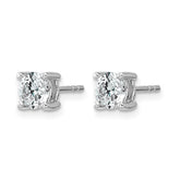 14K White Gold 1 Carat Lab Grown Diamond Studs