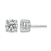 14K White Gold 2.5 Carat Lab Grown Diamond Studs