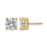 14K Yellow Gold 3 Carat Lab Grown Diamond Studs
