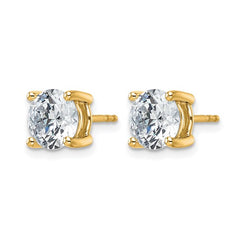 14K Yellow Gold 4 Carat Lab Grown Diamond Studs