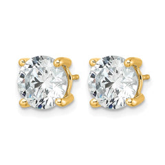 14K Yellow Gold 5 Carat Lab Grown Diamond Studs