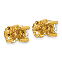 14K Yellow Gold 5 Carat Lab Grown Diamond Studs