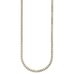 14K Yellow Gold Lab Grown Diamond 20" Tennis Necklace
