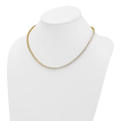 14K Yellow Gold Lab Grown Diamond 22" Tennis Necklace