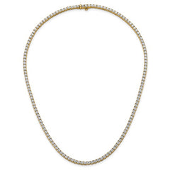 14K Yellow Gold Lab Grown Diamond 18" Tennis Necklace