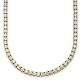 14K Yellow Gold Lab Grown Diamond 24" Tennis Necklace