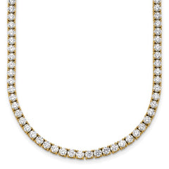 14K Yellow Gold Lab Grown Diamond 18" Tennis Necklace