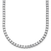 14K White Gold Lab Grown Diamond 24" Tennis Necklace