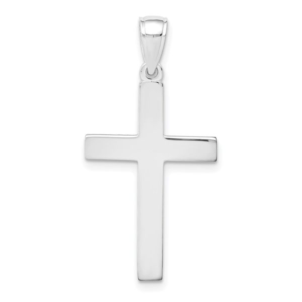 10k White Gold Cross Pendant