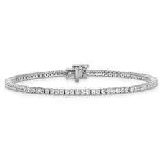 14K White Gold 2 Carat Lab Grown Diamond Tennis Bracelet