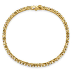 14K Yellow Gold 3 Carat Lab Grown Diamond Tennis Bracelet
