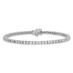 14K White Gold 3 Carat Lab Grown Diamond Tennis Bracelet