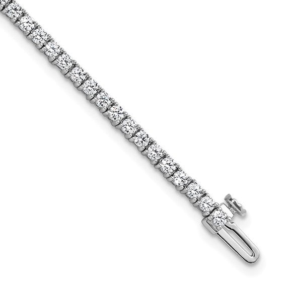 14K White Gold 3 Carat Lab Grown Diamond Tennis Bracelet