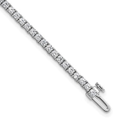 14K White Gold 3 Carat Lab Grown Diamond Tennis Bracelet