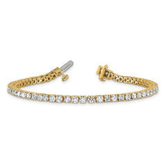 14K Yellow Gold 5 Carat Lab Grown Diamond Tennis Bracelet