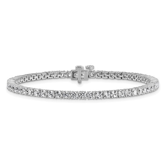 14K White Gold 5 Carat Lab Grown Diamond Tennis Bracelet