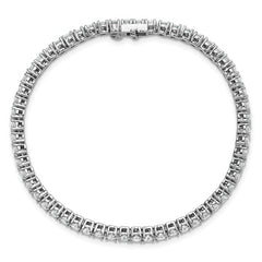 14K White Gold 5 Carat Lab Grown Diamond Tennis Bracelet