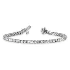 14K White Gold 5 Carat Lab Grown Diamond Tennis Bracelet