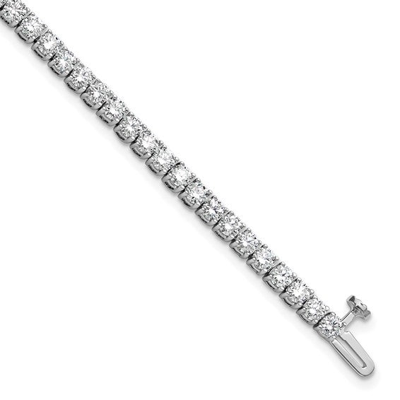 14K White Gold 5 Carat Lab Grown Diamond Tennis Bracelet