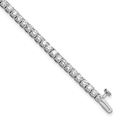 14K White Gold 5 Carat Lab Grown Diamond Tennis Bracelet