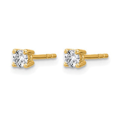 14K Yellow Gold 1/4 Carat Lab Grown Diamond Stud Earrings