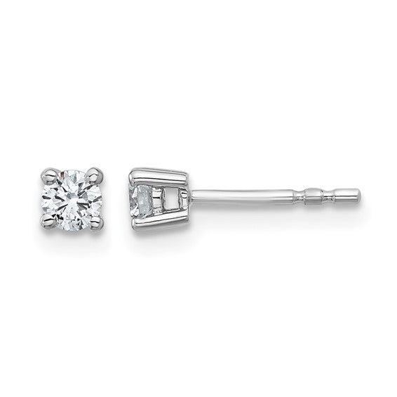 14K White 1/4 Carat Gold Lab Grown Diamond Studs