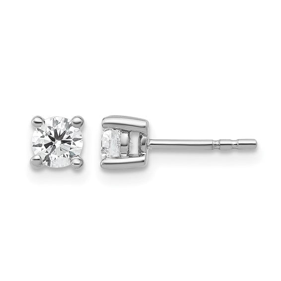 14K White Gold 1/2 Carat Lab Grown Diamond Studs