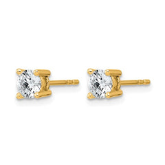14K Yellow Gold 3/4 Carat Lab Grown Diamond Stud Earrings