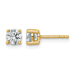 14K Yellow Gold 3/4 Carat Lab Grown Diamond Stud Earrings