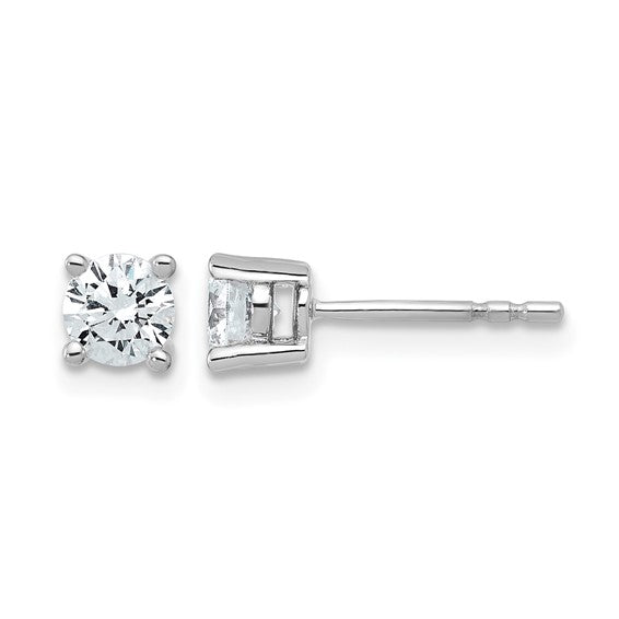 14K White Gold 3/4 Carat Lab Grown Diamond Studs