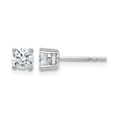 14K White Gold 3/4 Carat Lab Grown Diamond Studs