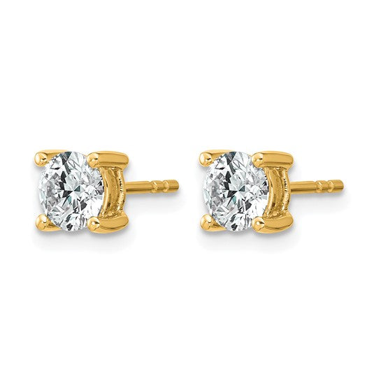 14K Yellow Gold 1 Carat Lab Grown Diamond Studs