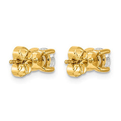 14K Yellow Gold 1 Carat Lab Grown Diamond Studs