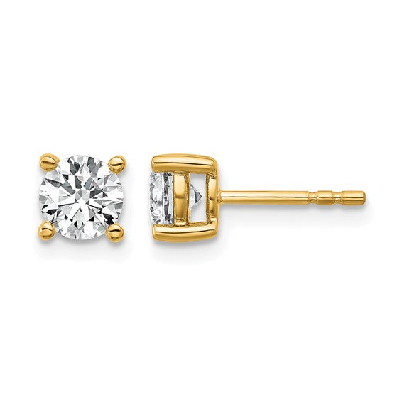 14K Yellow Gold 1 Carat Lab Grown Diamond Studs