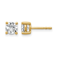 14K Yellow Gold 1 Carat Lab Grown Diamond Studs