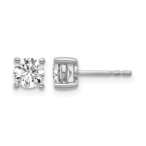 14K White Gold 1 Carat Lab Grown Diamond Studs
