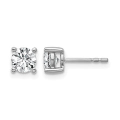 14K White Gold 1 Carat Lab Grown Diamond Studs