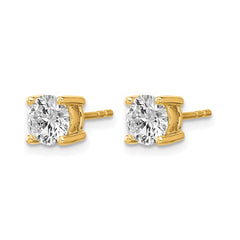14K Yellow Gold 1.5 Carat Lab Grown Diamond Stud Earrings