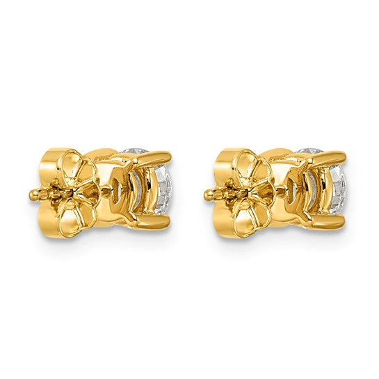 14K Yellow Gold 1.5 Carat Lab Grown Diamond Stud Earrings